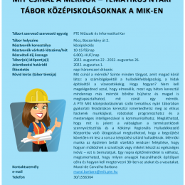 Nyári Gyermektáborok a MIK-en!